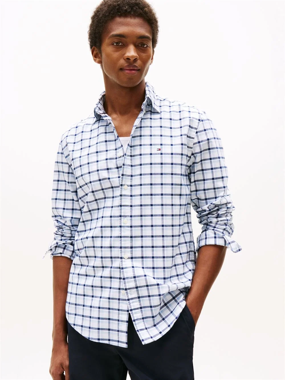 Tommy Hilfiger Heritage Oxford Checked Shirt - Blue - M