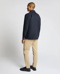 Remus Uomo Regular Fit Chevron Print Shacket - Navy - M