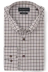 Bugatti Casual Check Pattern Shirt - Brown - XL