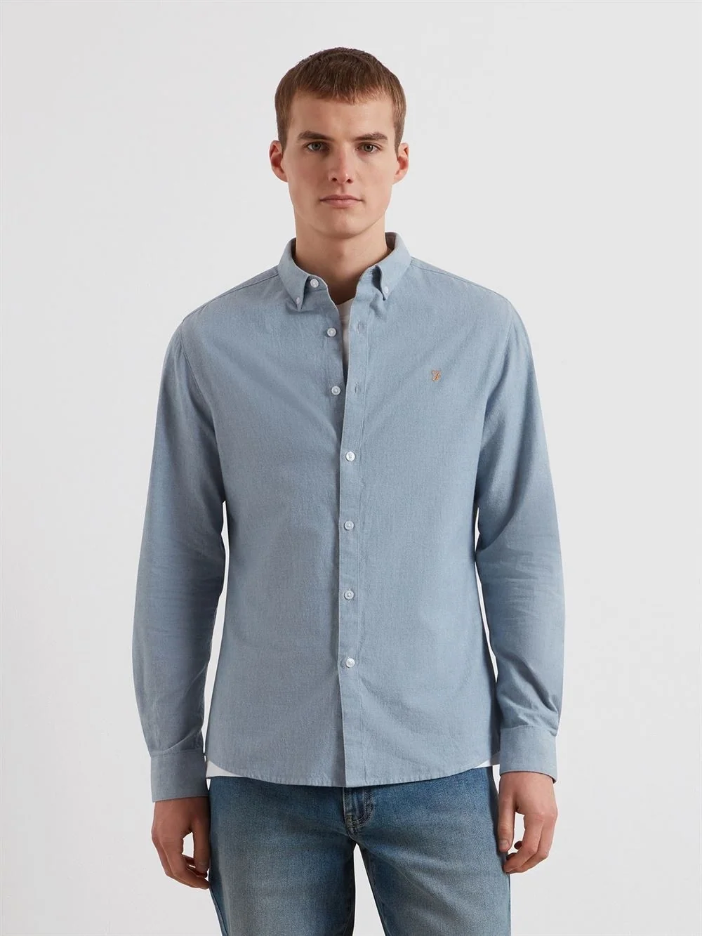 Farah Steen Casual Fit Shirt - Blue - L