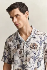 Gant Camp Collar Shirt - Beige - L