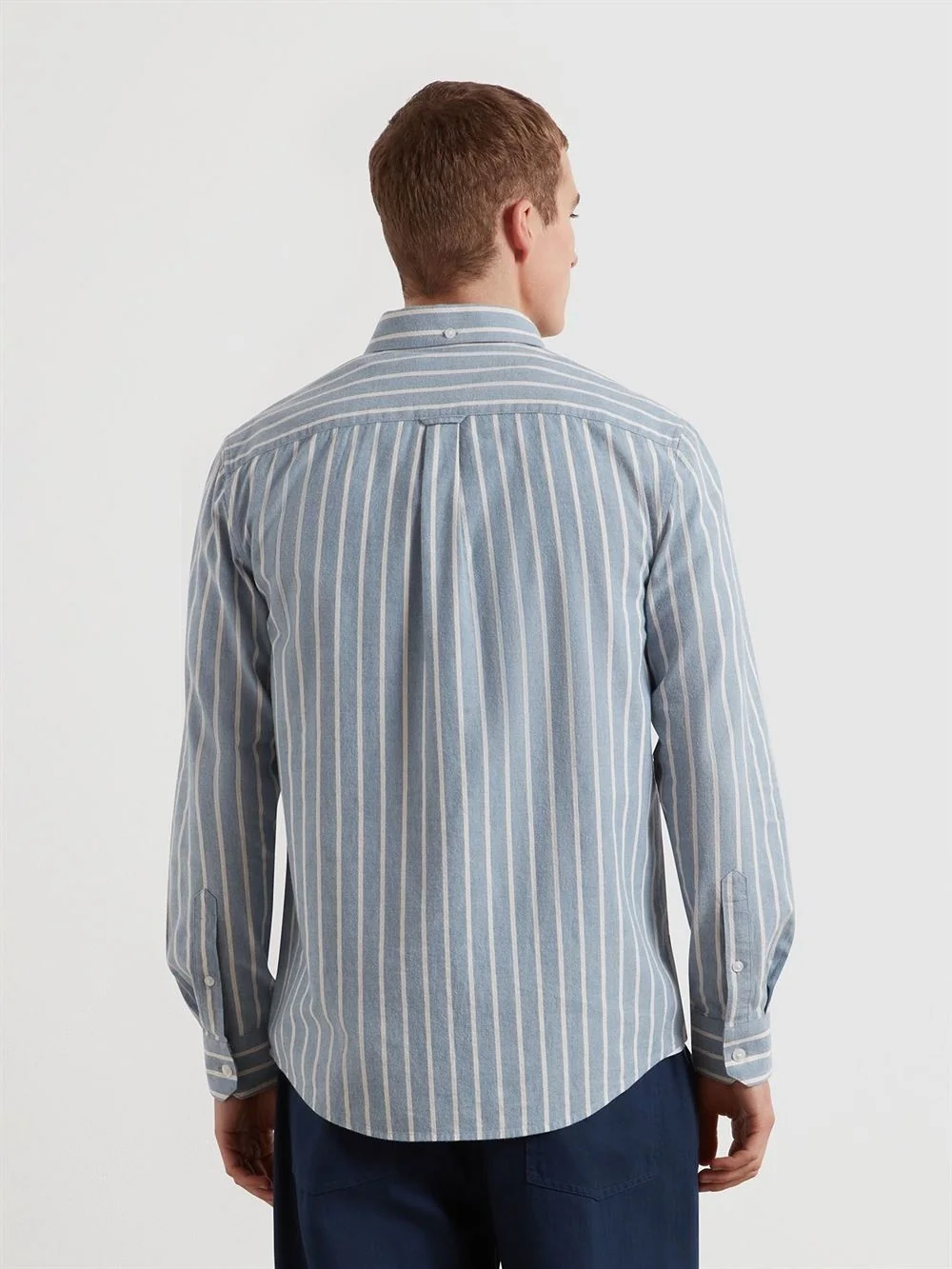 Farah Steen Wide Stripe Shirt - Blue - XL