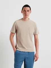 Farah Stacy Pocket T-Shirt - Beige - L