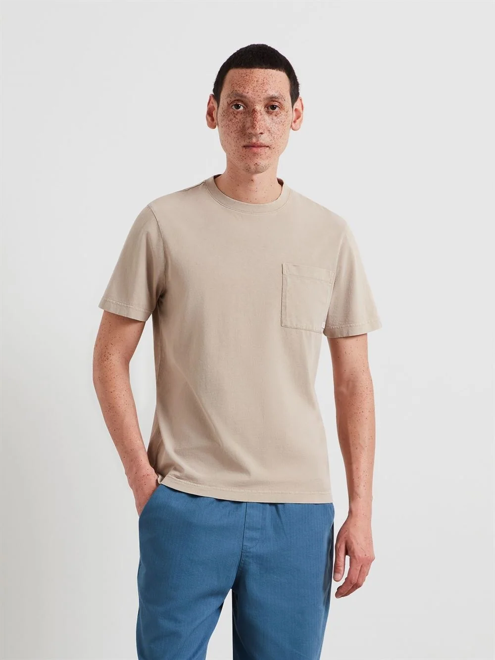 Farah Stacy Pocket T-Shirt - Beige - L