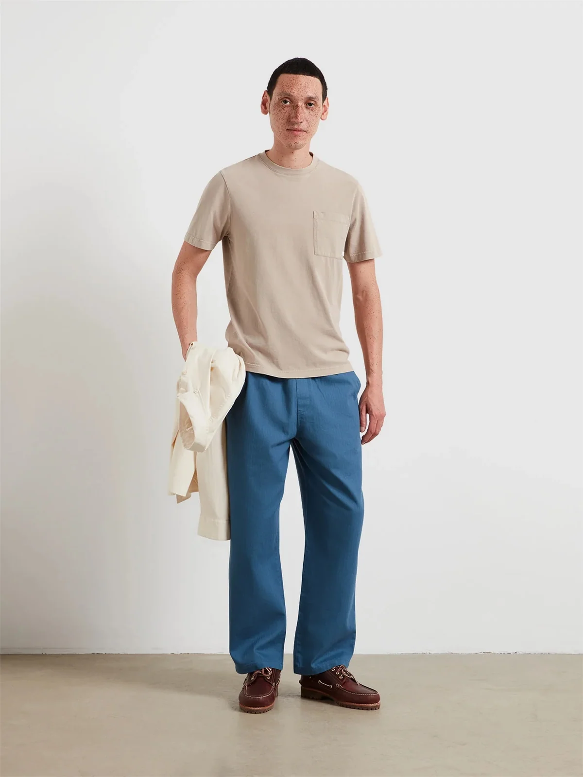 Farah Stacy Pocket T-Shirt - Beige - L