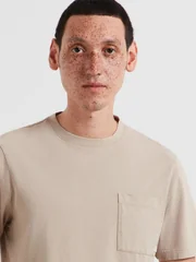 Farah Stacy Pocket T-Shirt - Beige - L