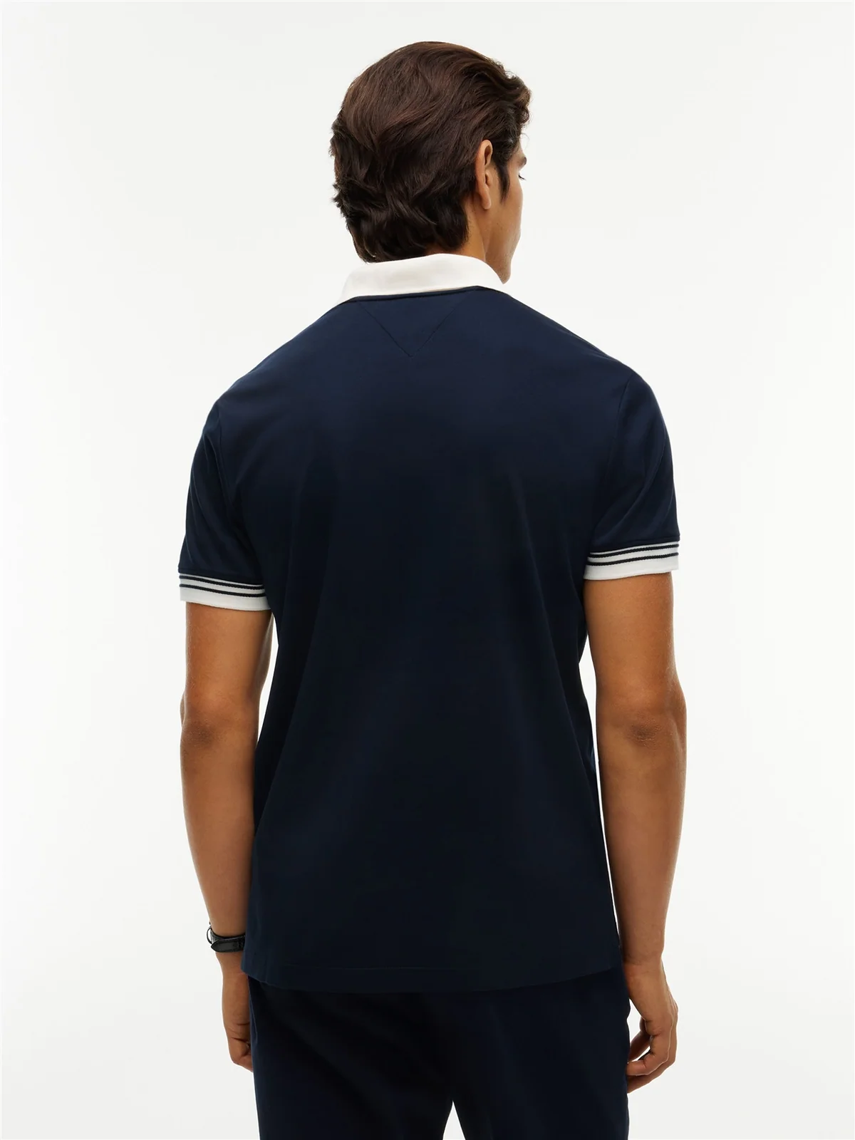 Tommy Hilfiger Interlock Contrast Placket Polo Shirt - Navy - S