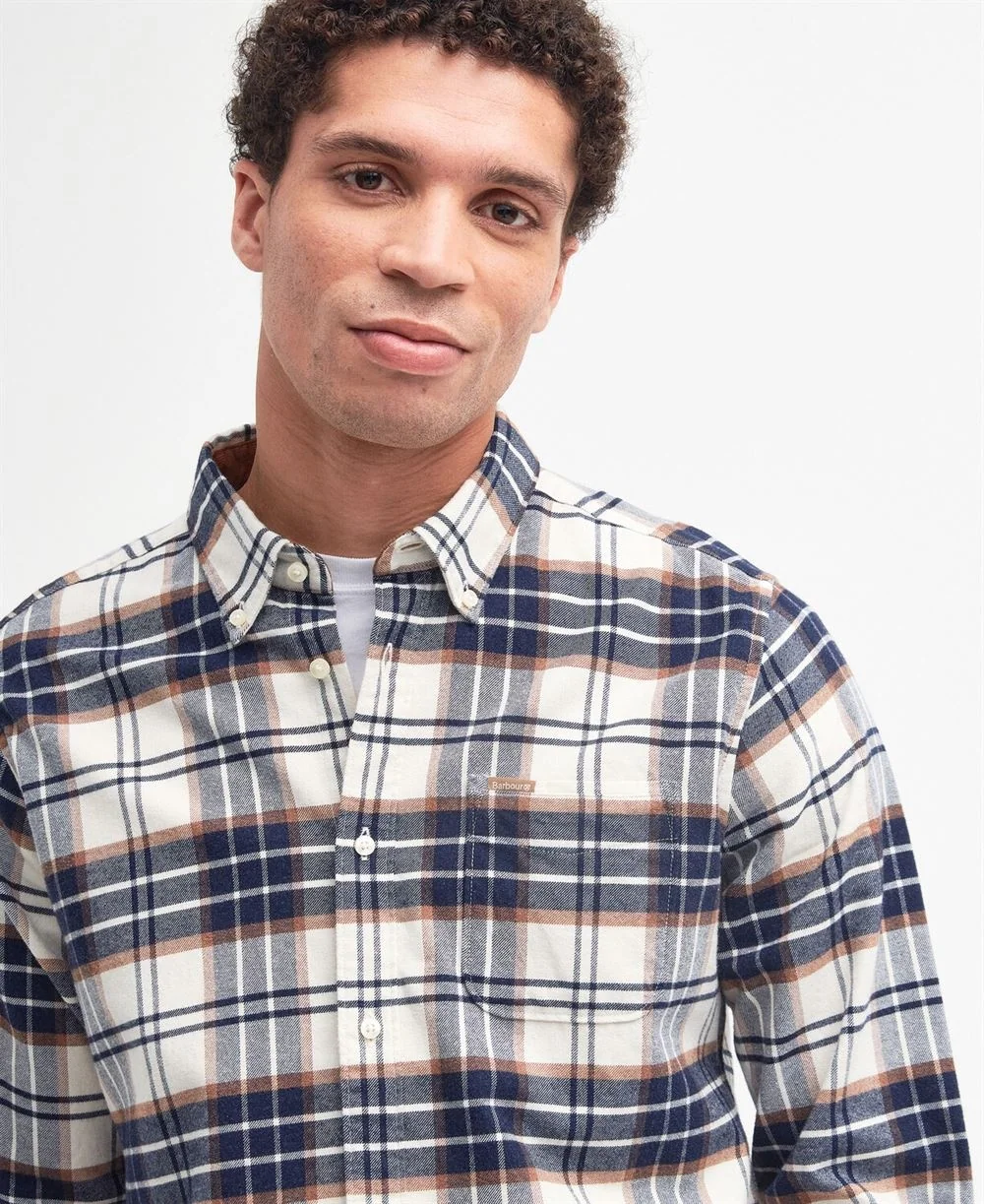 Barbour Portdown Tailored Checked Shirt - Beige - XL