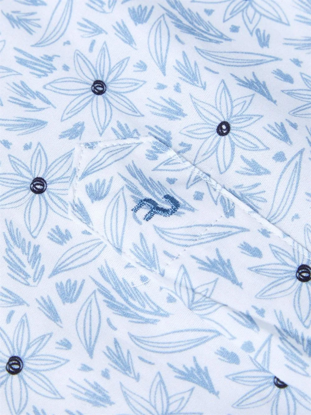 Remus Uomo Frank Tapered Print Shirt - Blue - 16