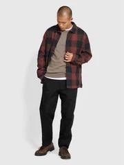 Farah Honnold Check Overshirt - Black - XS