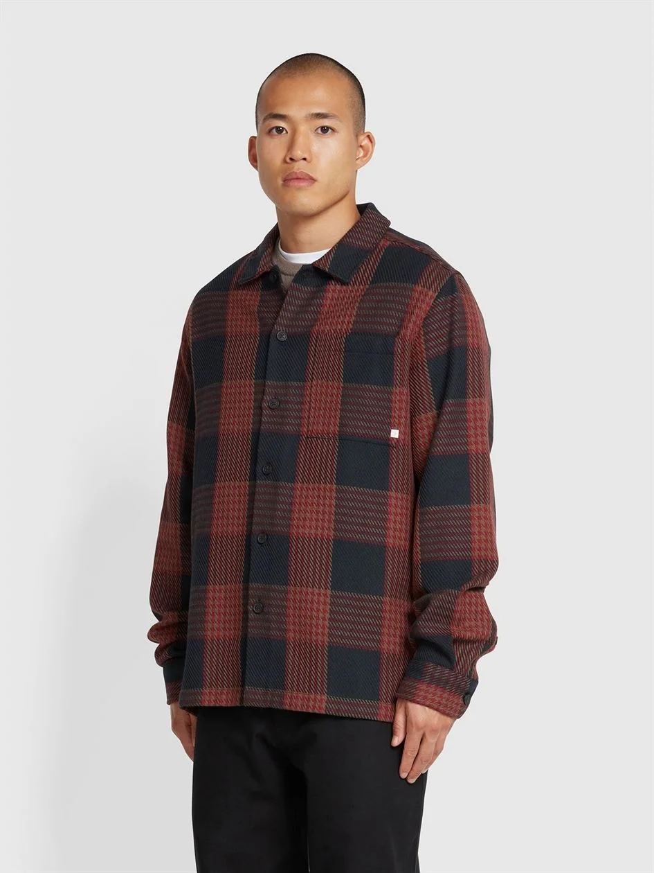 Farah Honnold Check Overshirt - Black - XS