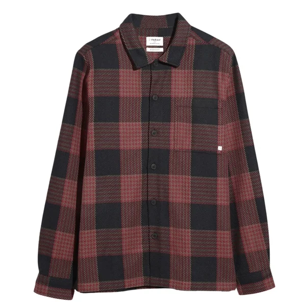 Farah Honnold Check Overshirt - Black - XS