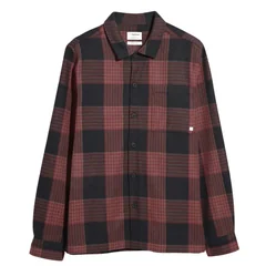Farah Honnold Check Overshirt - Black - XS