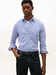 Tommy Hilfiger Core Flex Pop Classic Striped Shirt - Blue - L