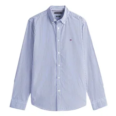 Tommy Hilfiger Core Flex Pop Classic Striped Shirt - Blue - L