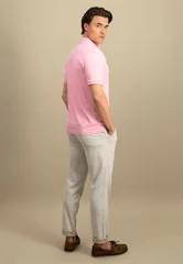 Fynch Hatton Modern Fit Premium Cotton Polo Shirt - Pink - Medium