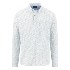 Fynch Hatton Cotton Combi Print Button Down Shirt - Green - XL