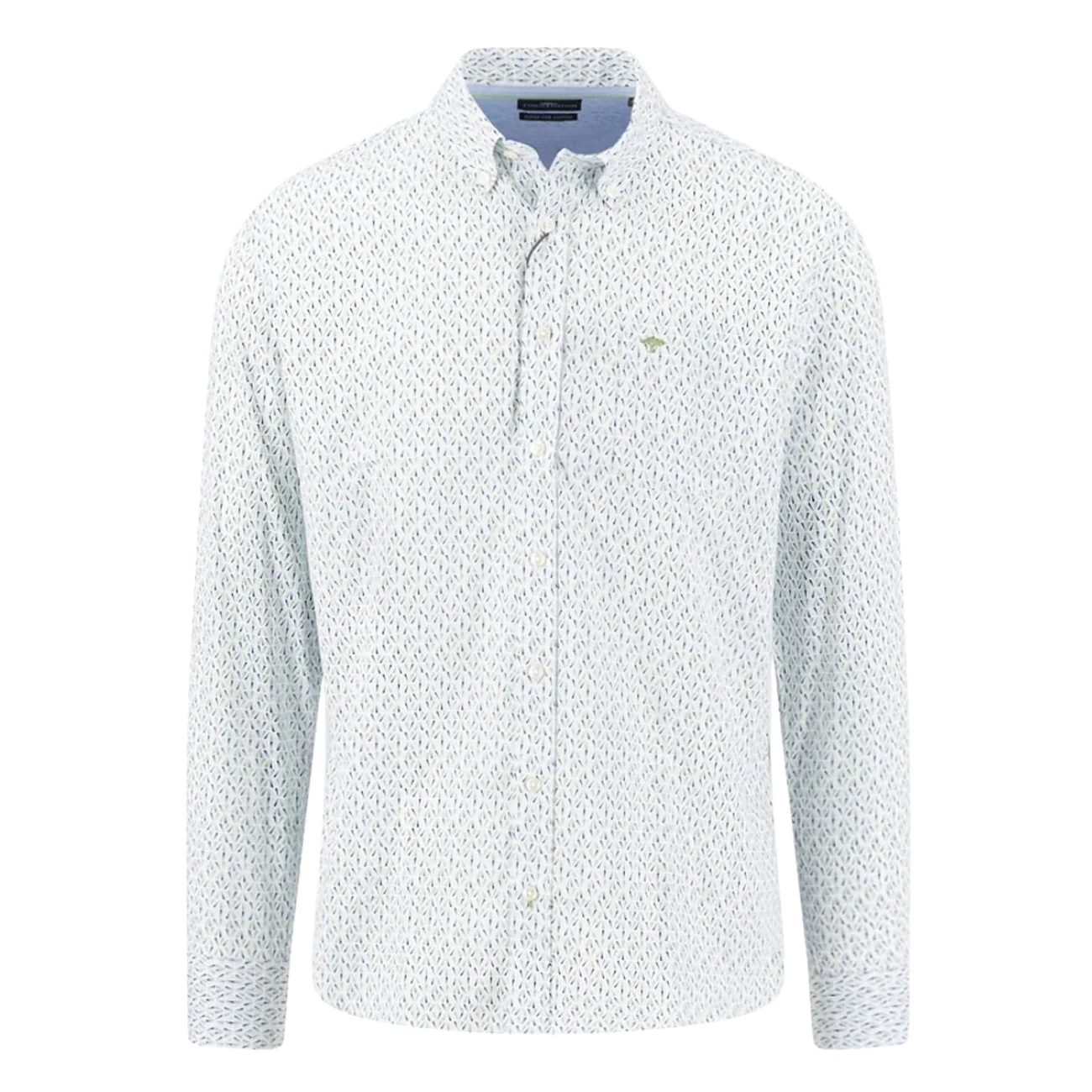 Fynch Hatton Cotton Combi Print Button Down Shirt - Green - XL