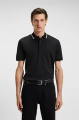 Boss Penrose Slim-fit Tipped Polo Shirt - Navy - M