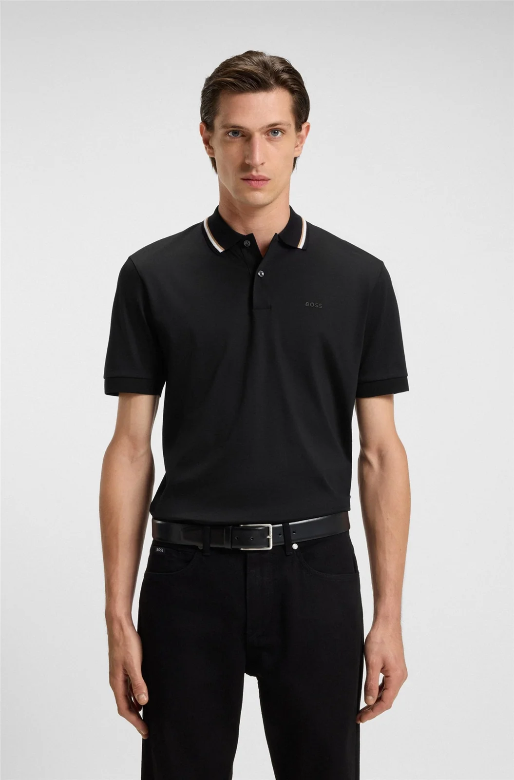 Boss Penrose Slim-fit Tipped Polo Shirt - Navy - M