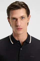 Boss Penrose Slim-fit Tipped Polo Shirt - Navy - M
