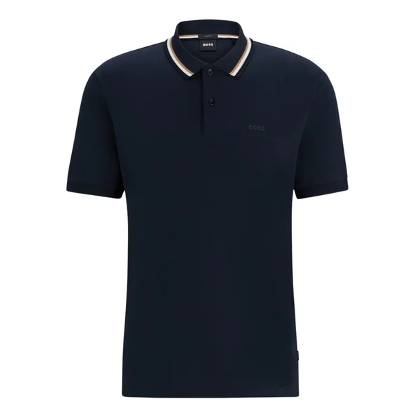Boss Penrose Slim-fit Tipped Polo Shirt - Navy - M
