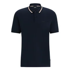 Boss Penrose Slim-fit Tipped Polo Shirt - Navy - M