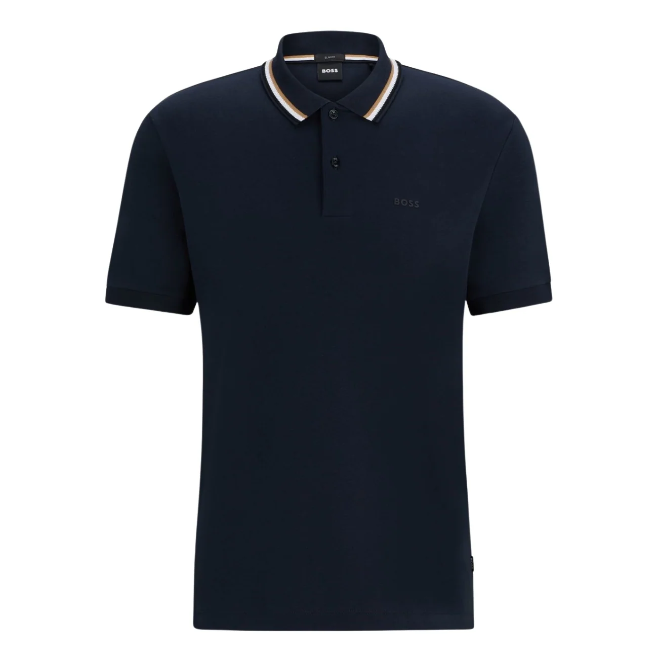 Boss Penrose Slim-fit Tipped Polo Shirt - Navy - M