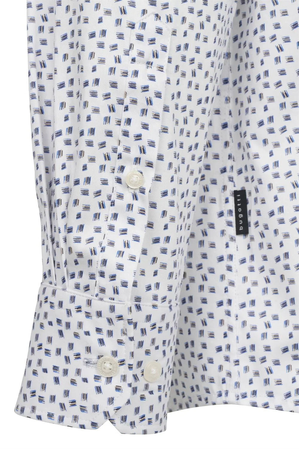 Bugatti Casual Satin Look Cotton Shirt - White - L