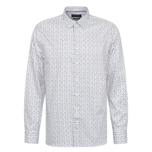 Bugatti Casual Satin Look Cotton Shirt - White - L
