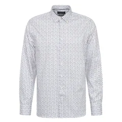 Bugatti Casual Satin Look Cotton Shirt - White - L