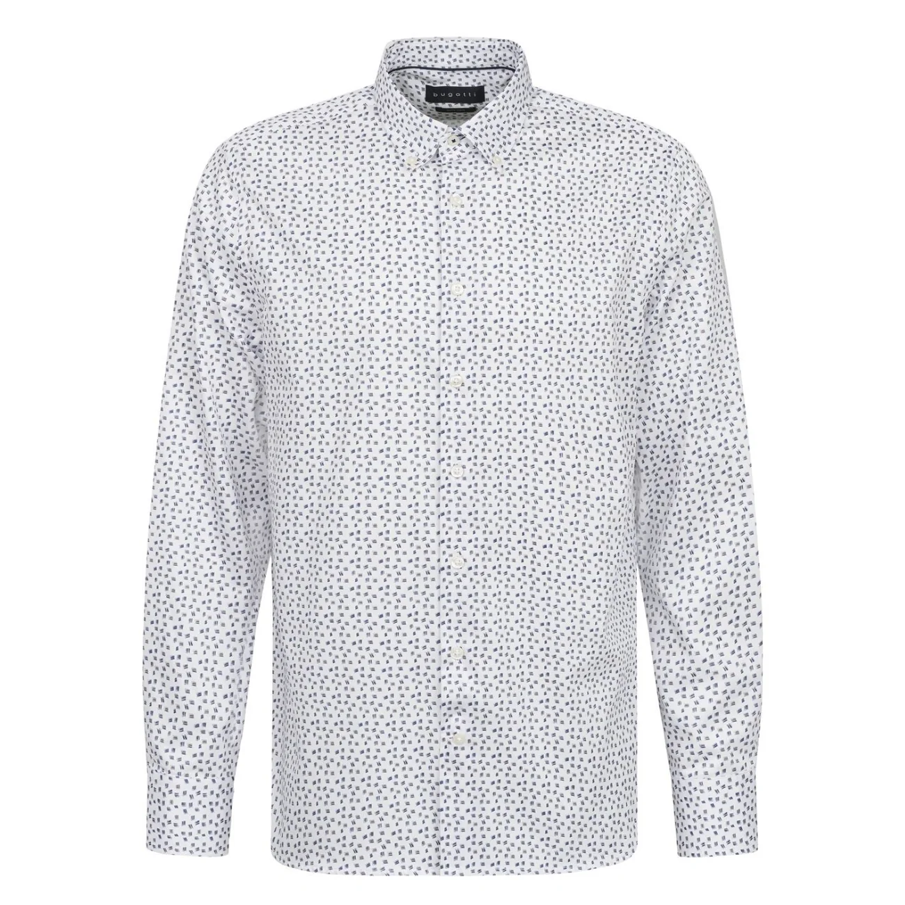 Bugatti Casual Satin Look Cotton Shirt - White - L