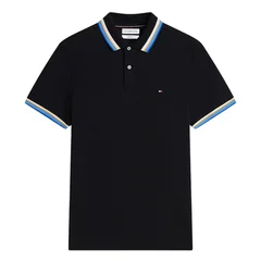 Tommy Hilfiger Contrast Collar Cuff Polo Shirt - Black - M