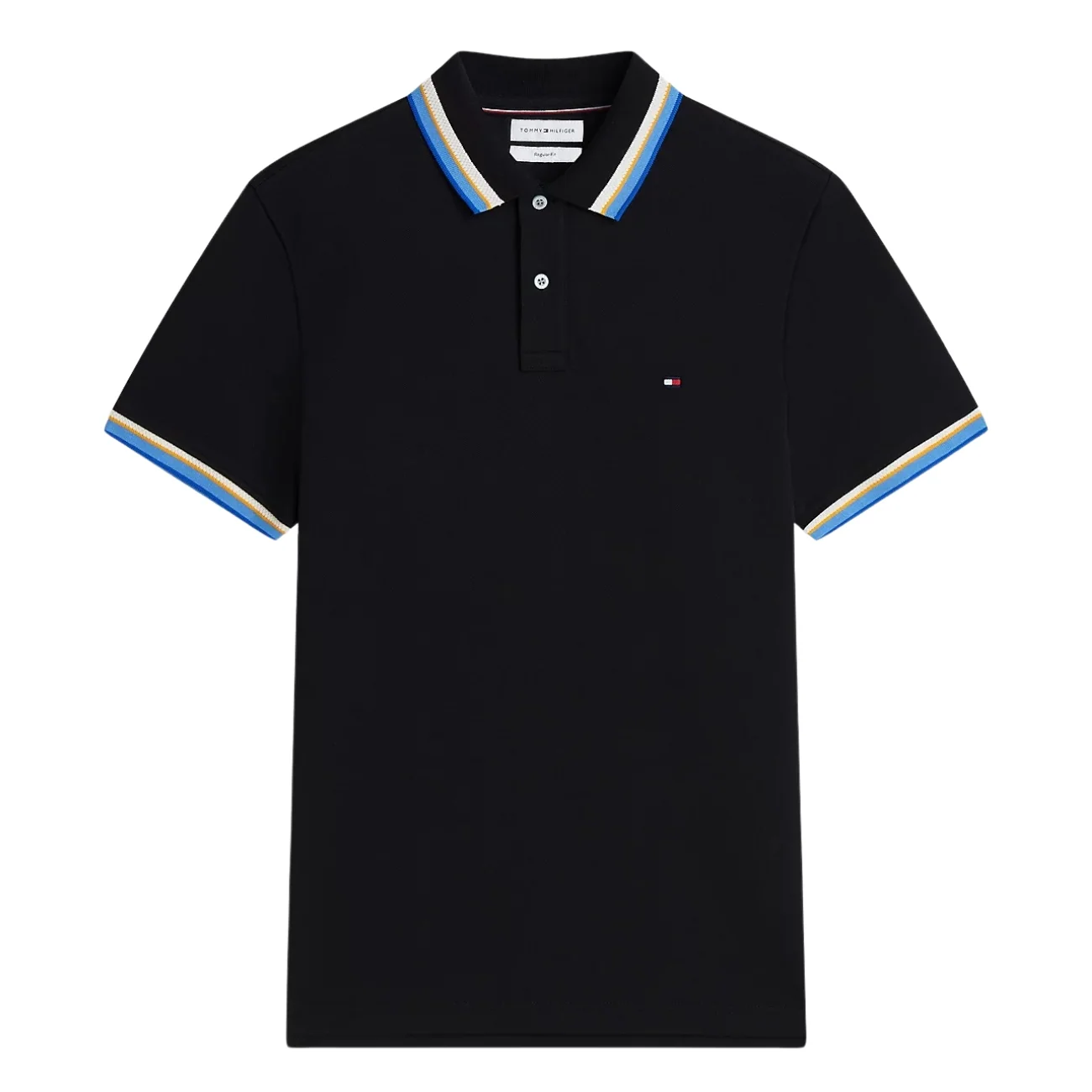 Tommy Hilfiger Contrast Collar Cuff Polo Shirt - Black - M