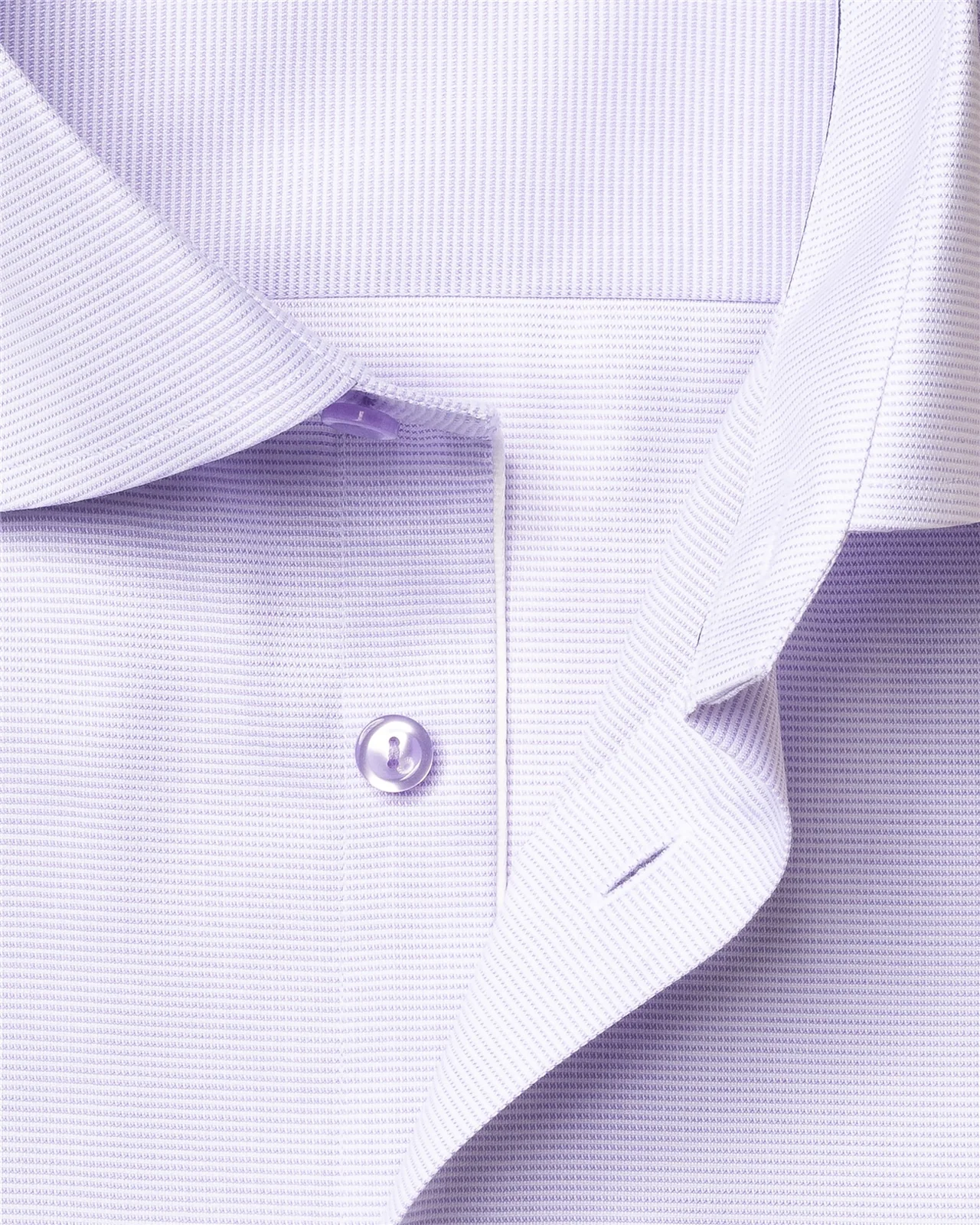 Eton Solid Signature Twill Formal Shirt - Purple - 16.5