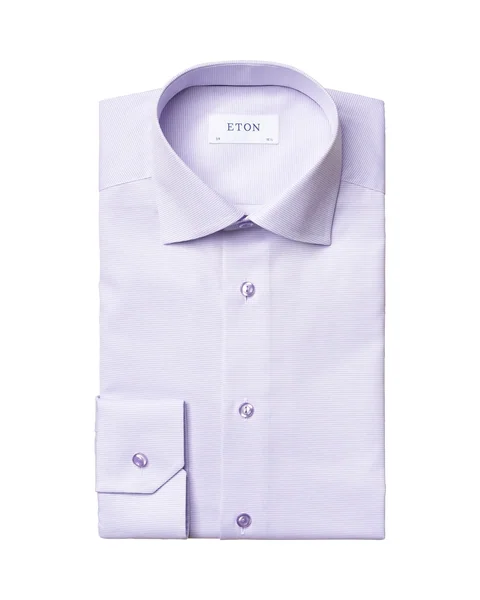 Eton Solid Signature Twill Formal Shirt - Purple - 16.5