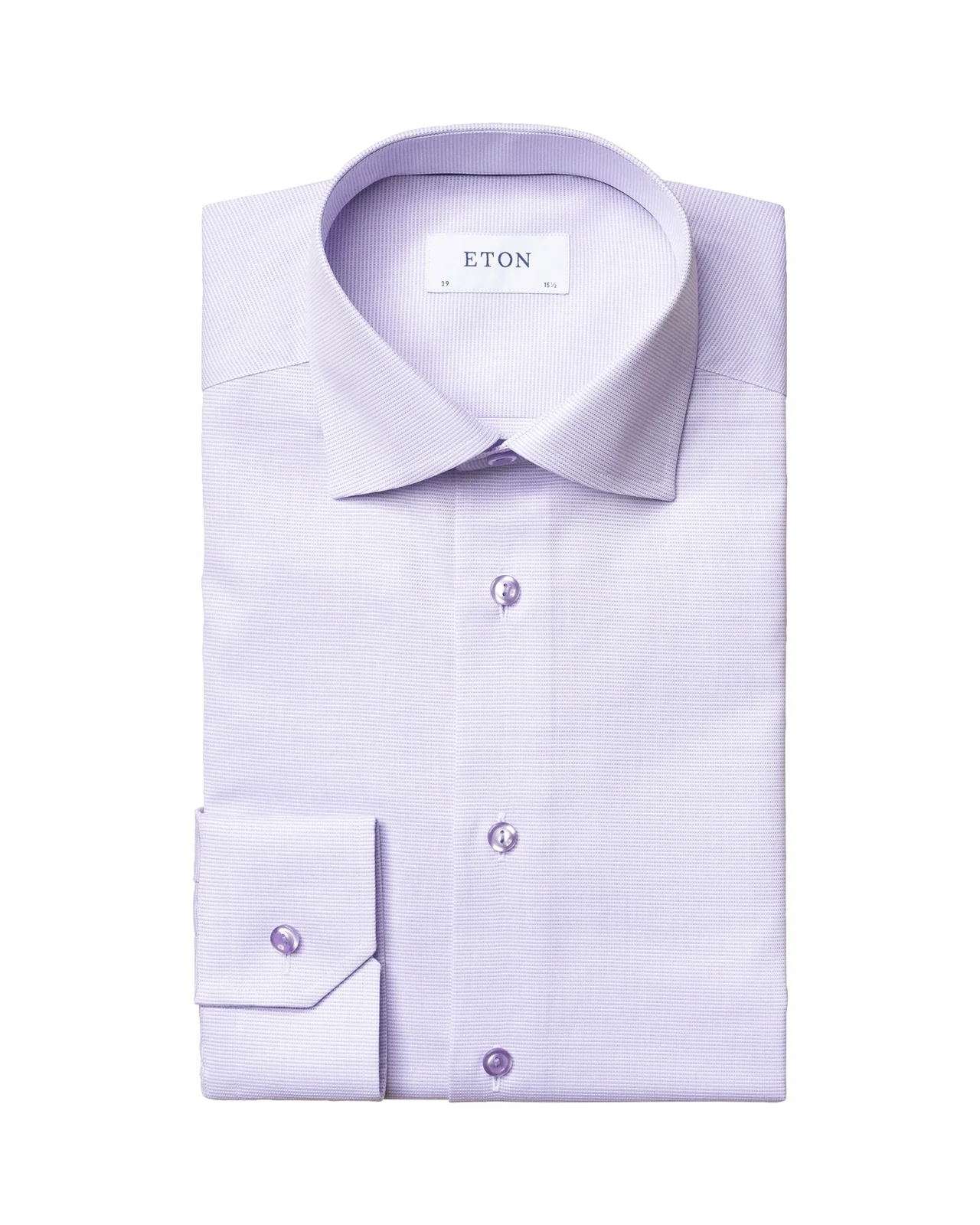 Eton Solid Signature Twill Formal Shirt - Purple - 16.5