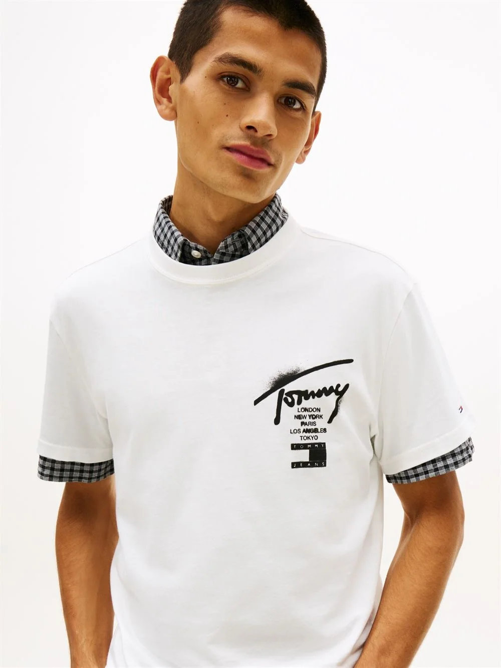 Tommy Jeans Signature Back Logo Jersey T-Shirt - Beige - XL