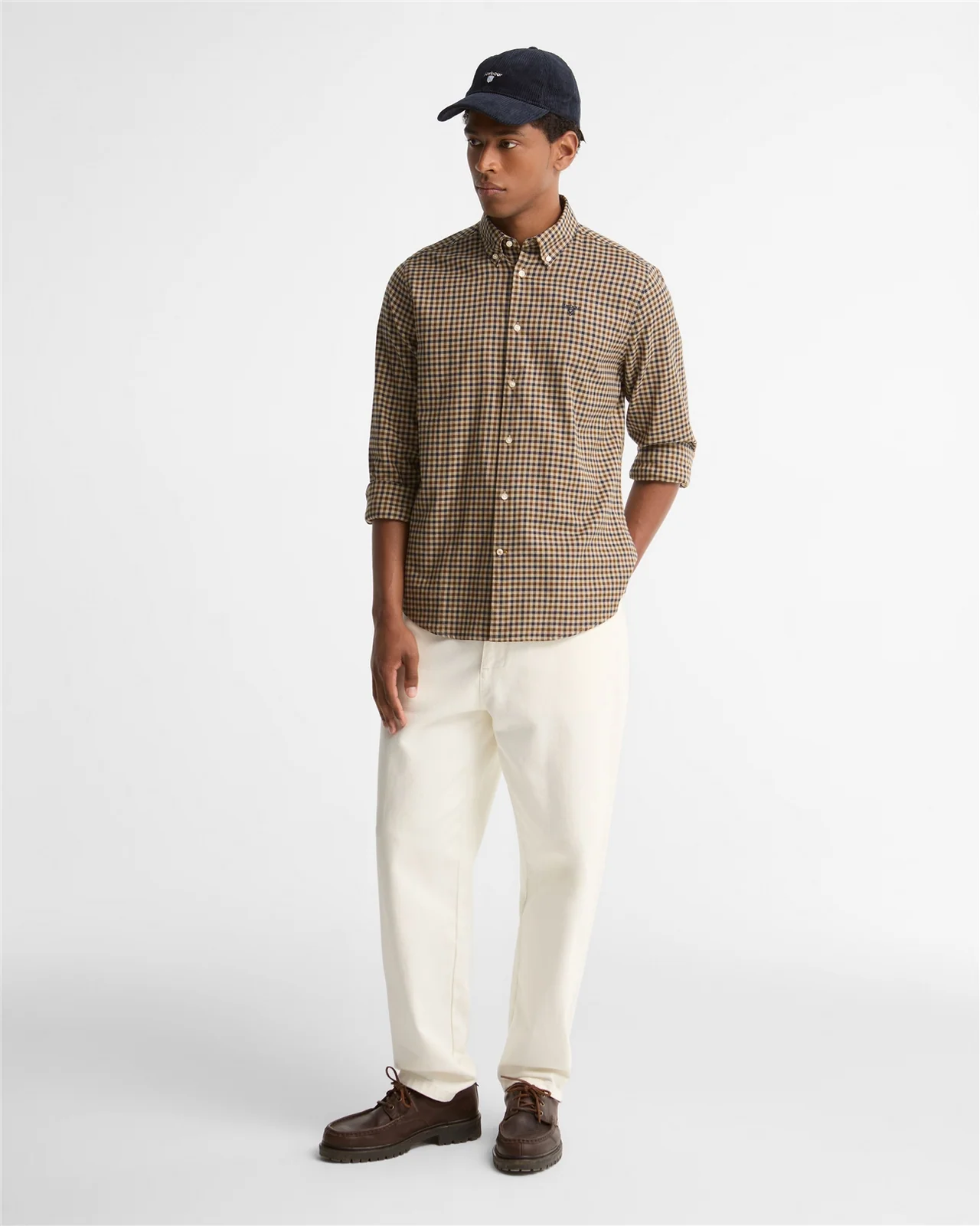 Barbour Finkle Tailored Gingham Shirt - Beige - XL