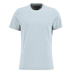 Barbour Tartan Sports T-Shirt - Sky Blue - S