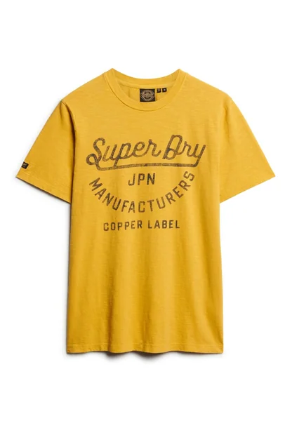 Superdry Copper Label Script Slim Fit T-shirt - Yellow - S