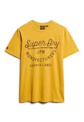 Superdry Copper Label Script Slim Fit T-shirt - Yellow - S