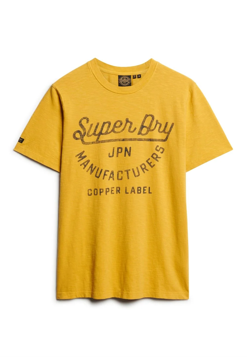 Superdry Copper Label Script Slim Fit T-shirt - Yellow - S