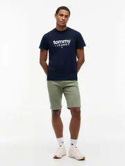 Tommy Jeans Logo Slim Fit Graphic T-Shirt - Navy - S