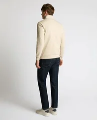 Remus Uomo Half-Zip Jersey Sweatshirt - Beige - M