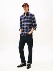 Tommy Hilfiger Brushed Oxford Check Shirt - Navy - L