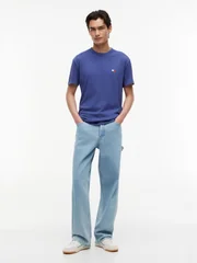 Tommy Jeans Badge Crew Neck T-Shirt - Storm Blue - L