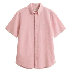 Gant Seersucker Stripe Ss Shirt - Pink - M