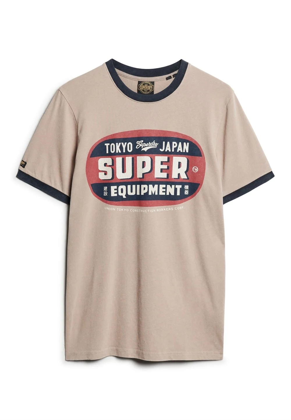 Superdry Ac Ringer Workwear Graphic Slim Fit T-shirt - Beige - S