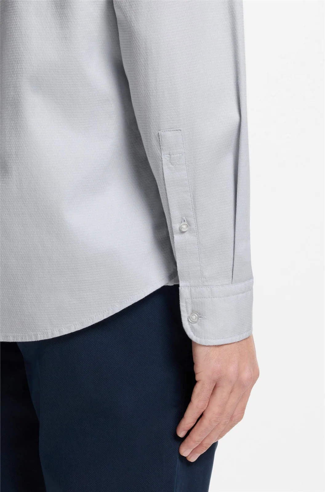 Boss Rickert_M Button Down Oxford Shirt - Grey - M